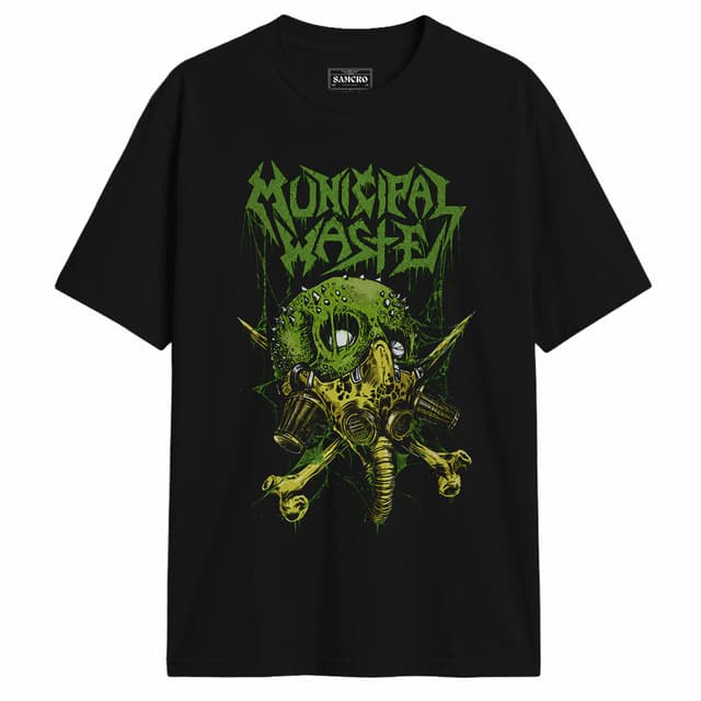Municipal Waste - Gasmask Zombie — Negro