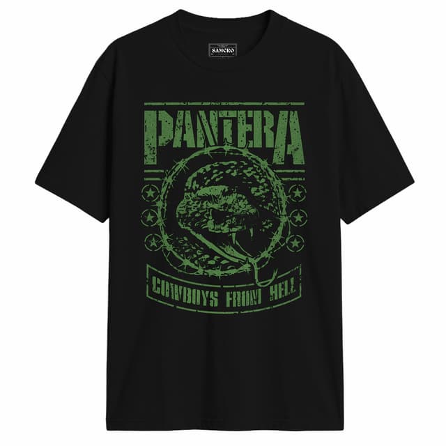 Pantera - Cowboys from Hell Snake Green — Negro