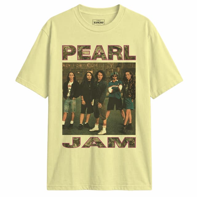 Pearl Jam - Foto Banda Letras Quebradas — Amarillo