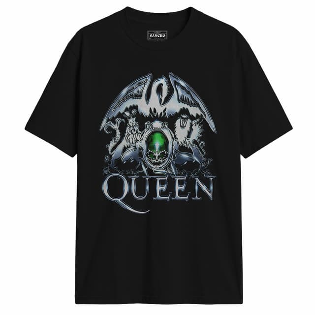 Queen - Metal Crest — Negro