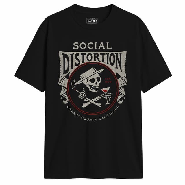 Social Distortion - Skelly Crest — Negro