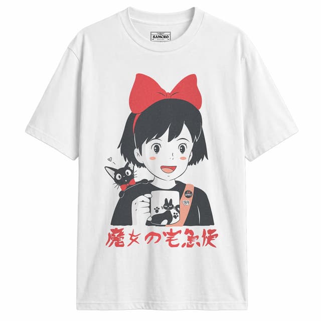 Studio Ghibli - Kikis Delivery Service Retro Portrait — Blanco