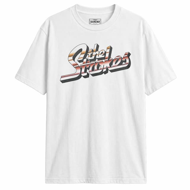 The Strokes - Striped Logo — Blanco
