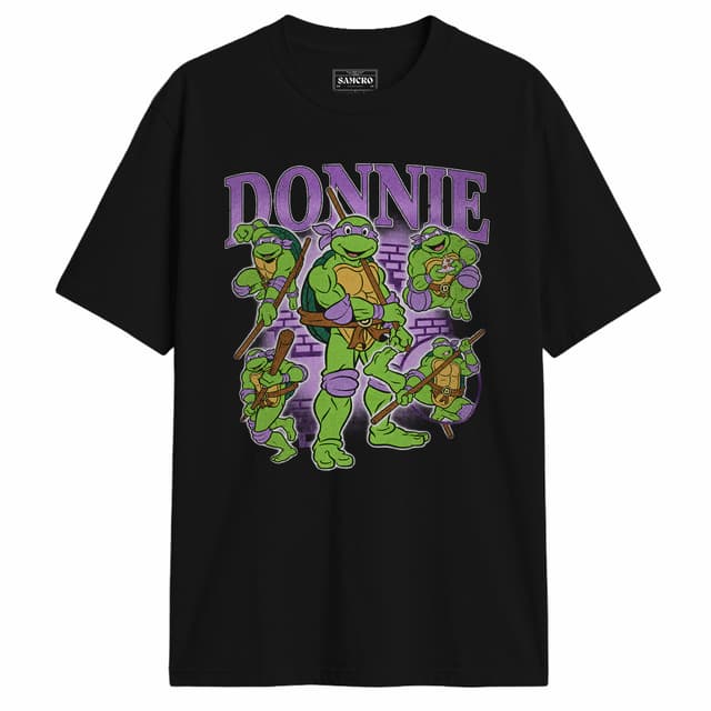 Tortugas Ninja - Donatello Donnie Collage — Negro