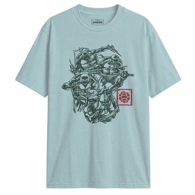 Tortugas Ninja - Group Sketch Shell Stamp — Celeste